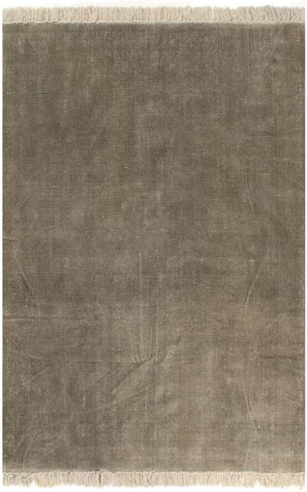 vidaXL Kelim-Teppich Baumwolle 120x180 cm Taupe Bild 1