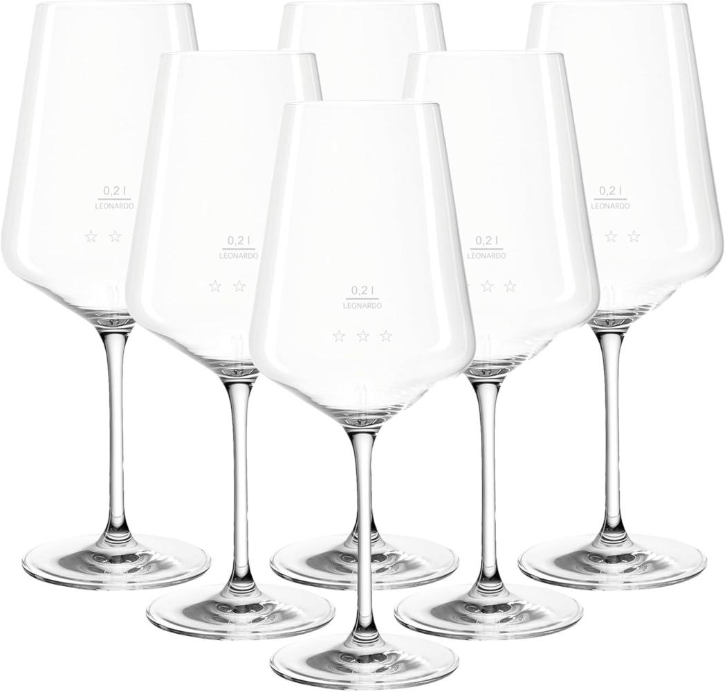 Leonardo PUCCINI Rotweinglas 0,2 l geeicht 6er Set "Gastro-Edition" Bild 1
