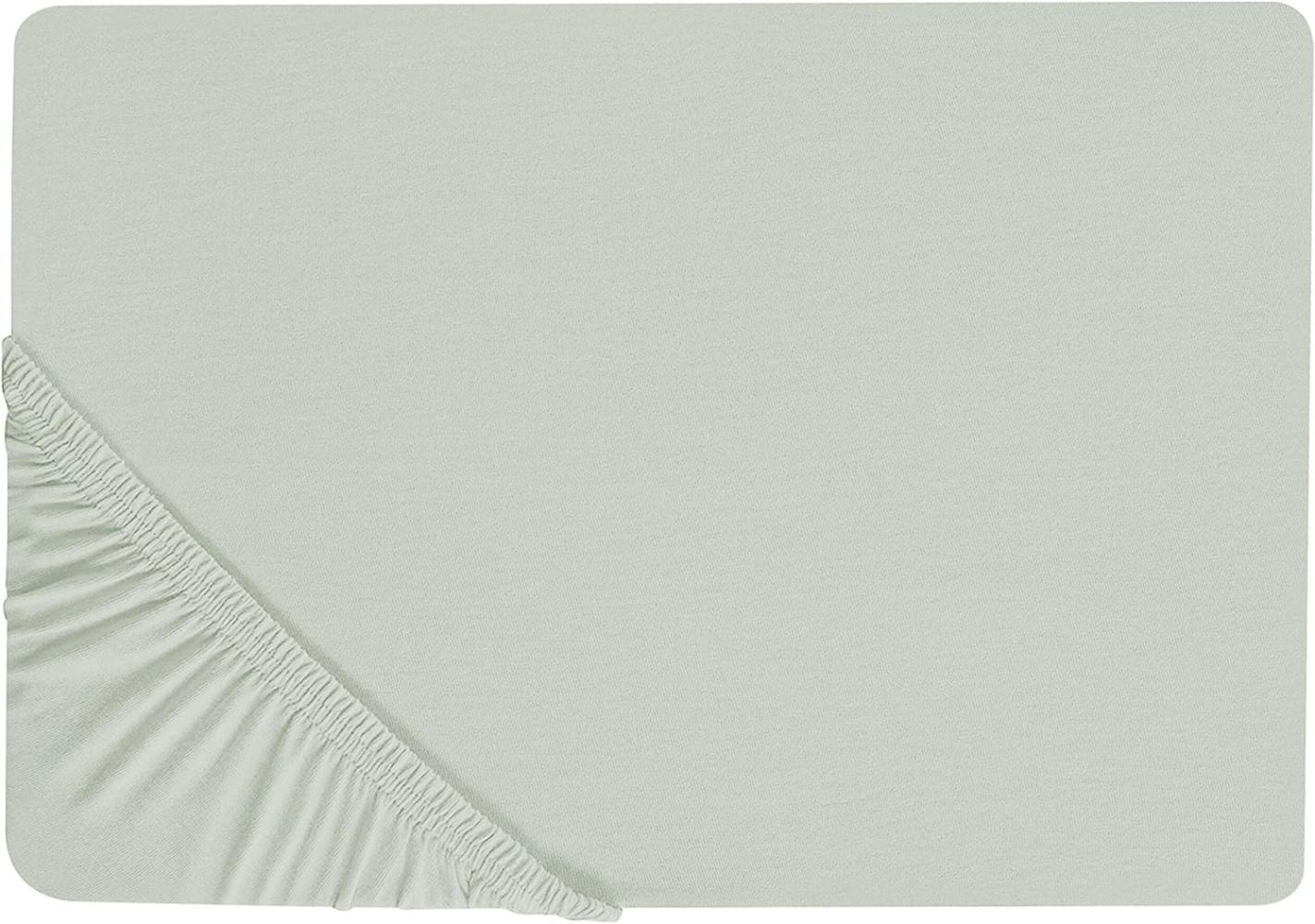 Spannbettlaken Baumwolle hellgrün 180 x 200 cm JANBU Bild 1