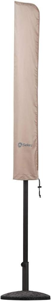 Sekey Schutzhülle für 140cm x 25,5/27 cm Sonnenschirm, Abdeckhauben für Sonnenschirm,100% Polyester, Taupe Bild 1