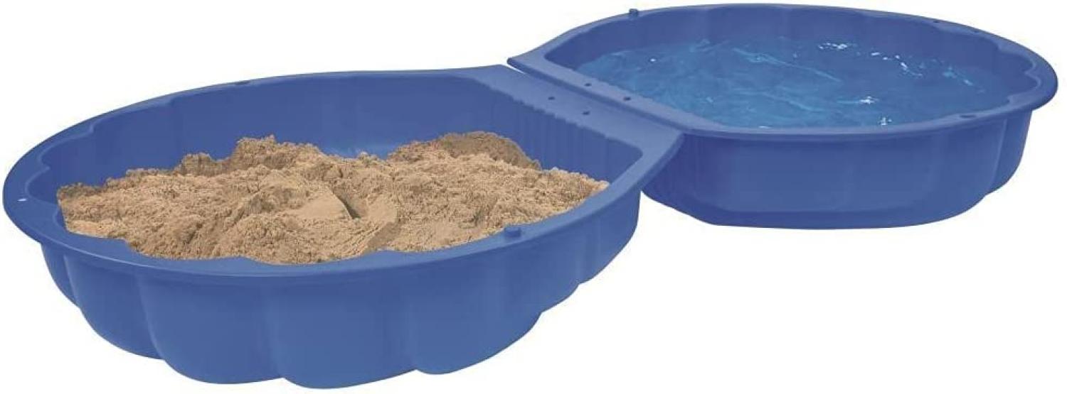 BIG 7711001 'Sand- und Wassermuschel' 89 x 87 x 23 cm, ab 1,5 Jahren, Füllmenge 100 l / kg, blau Bild 1
