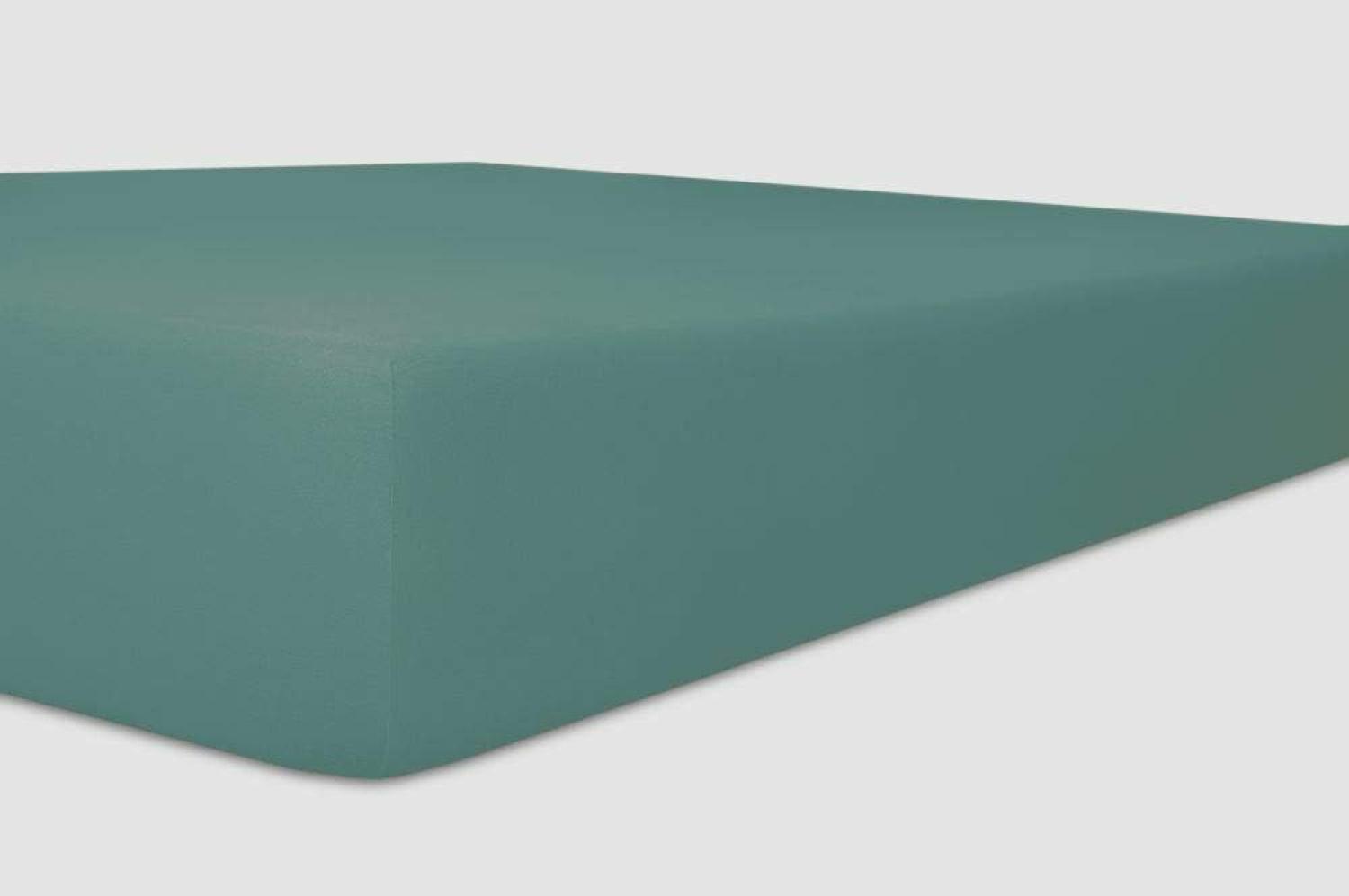 Kneer Vario-Stretch Spannbetttuch one für Topper 4-12 cm Höhe Qualität 22 Farbe salbei 180x200 cm Bild 1