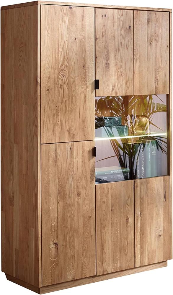 Woodroom Siona Highboard, Eiche massiv geölt, BxHxT 80x140x40 cm Bild 1