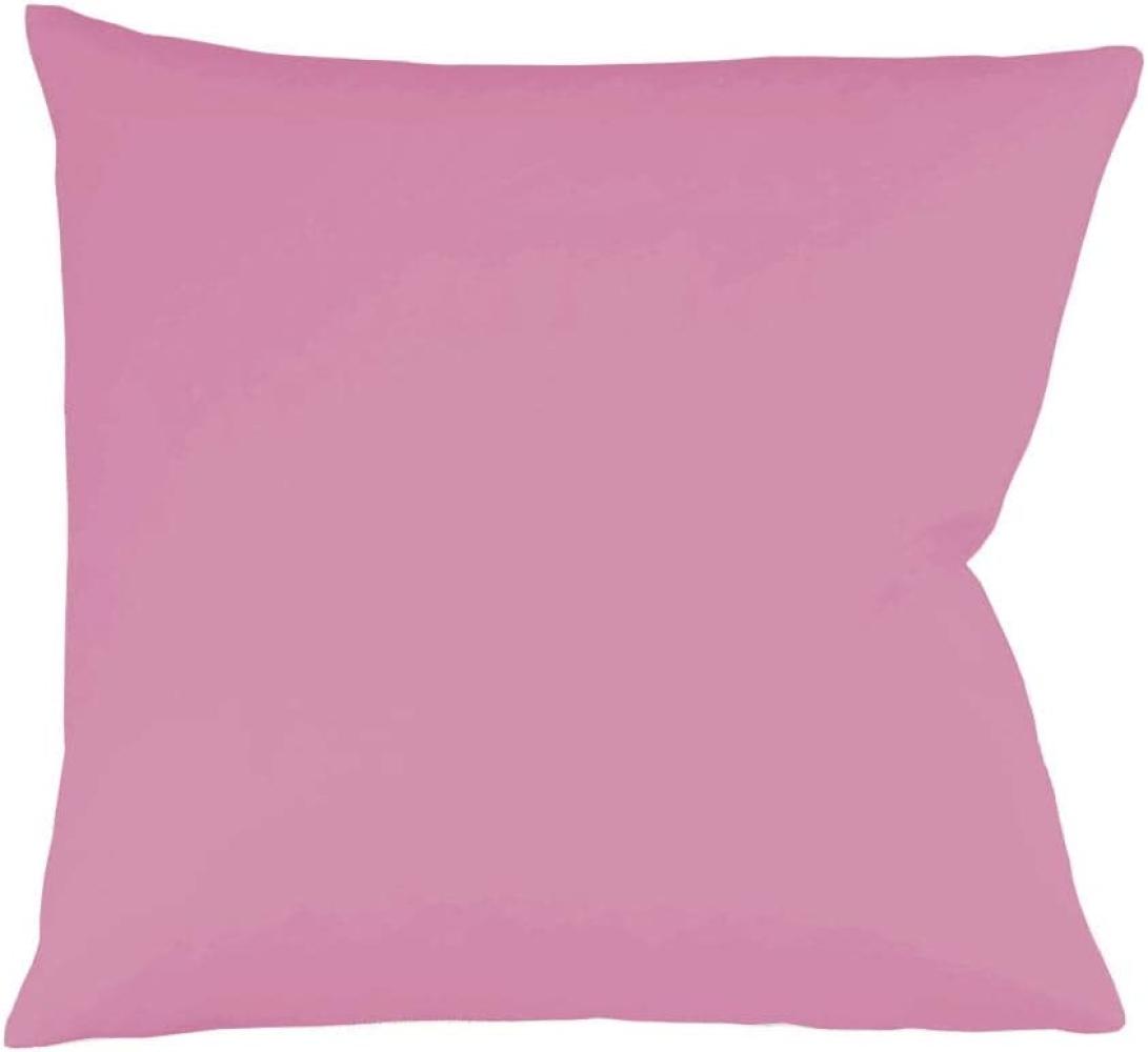 Fleuresse Mako-Satin Kissenbezüge 40x40 cm uni mit RV DP 4070 pink Bild 1