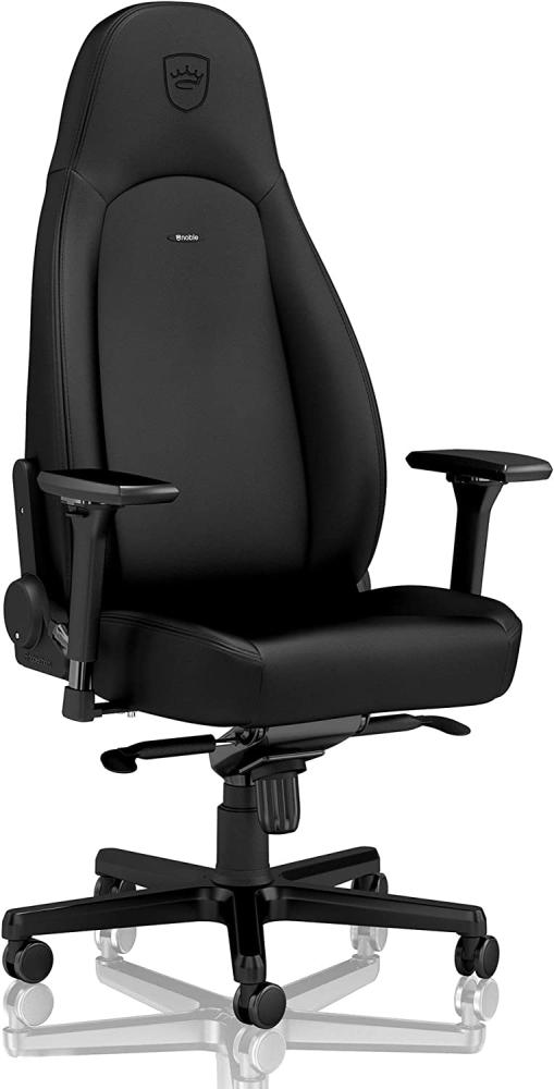 noblechairs ICON Black - Black Edition Gaming Stuhl - Schwarz - PU-Leder - Bis zu 150 kg Bild 1