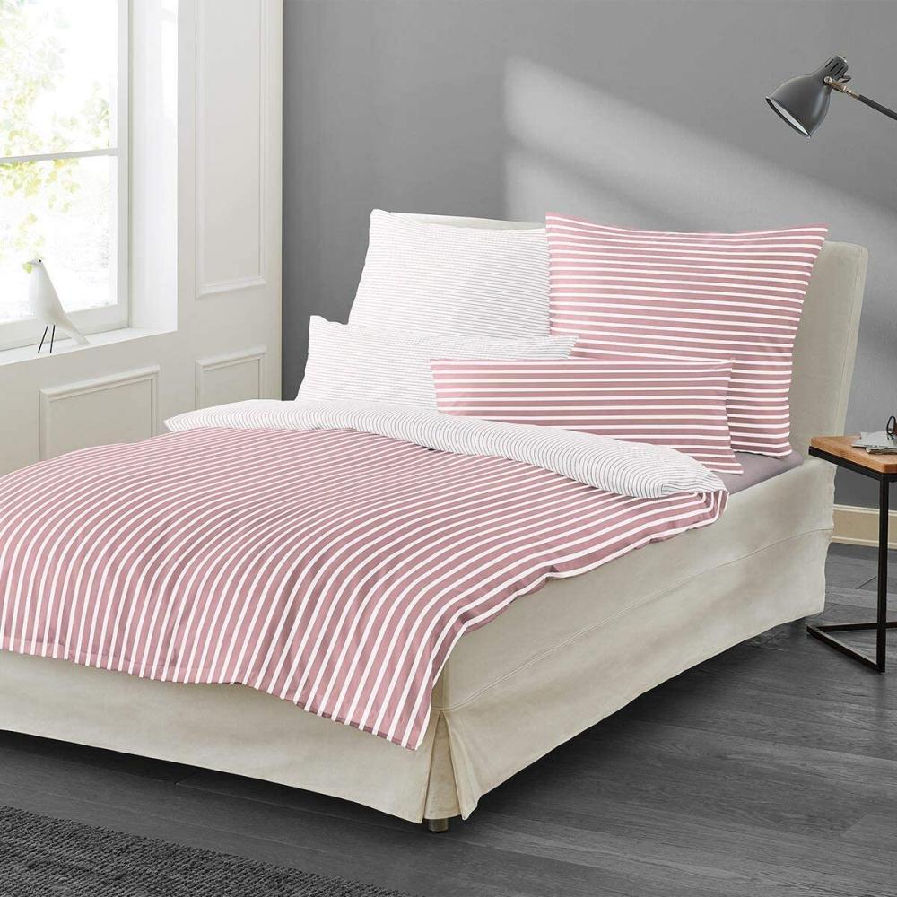 Irisette Mako-Satin Kissenbezug 1 teilig Kissenhüle 40 x 80 cm Kopfkissenbezug Nora-Ki 8255-60 rosa Bild 1