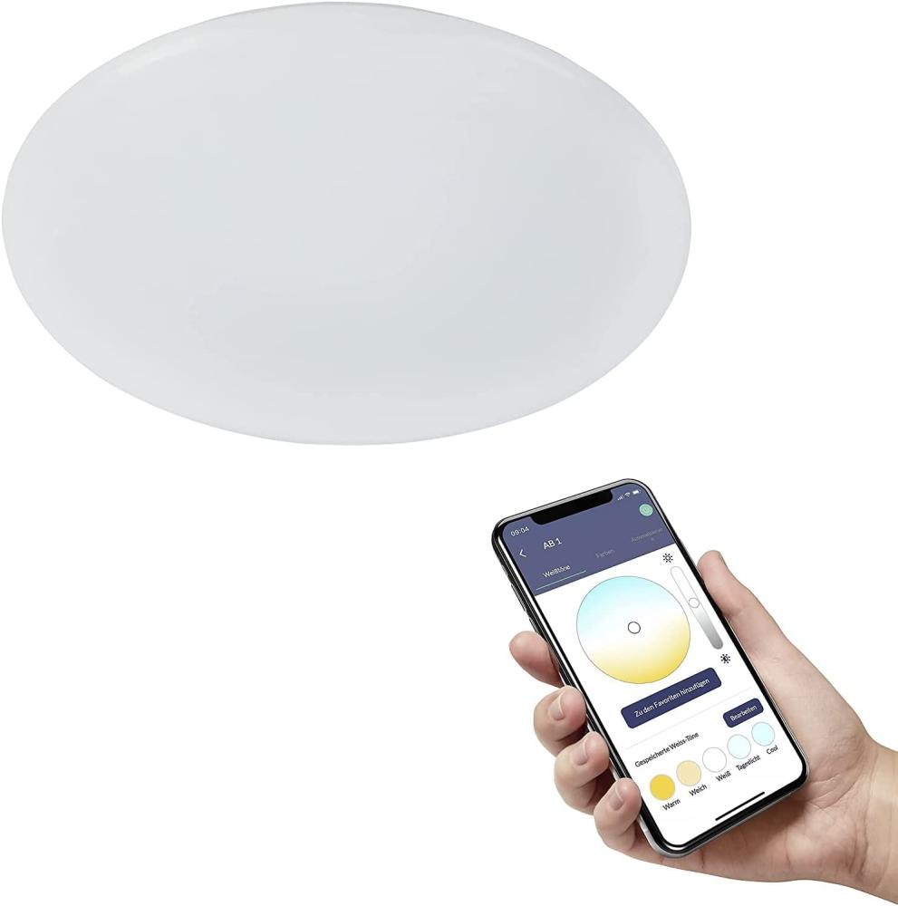 Eglo 900084 LED Deckenleuchte TOTARI-Z weiss H:7 Ø:38cm dimmbar 2700-6500K mit Connect-Z Funktion Bild 1