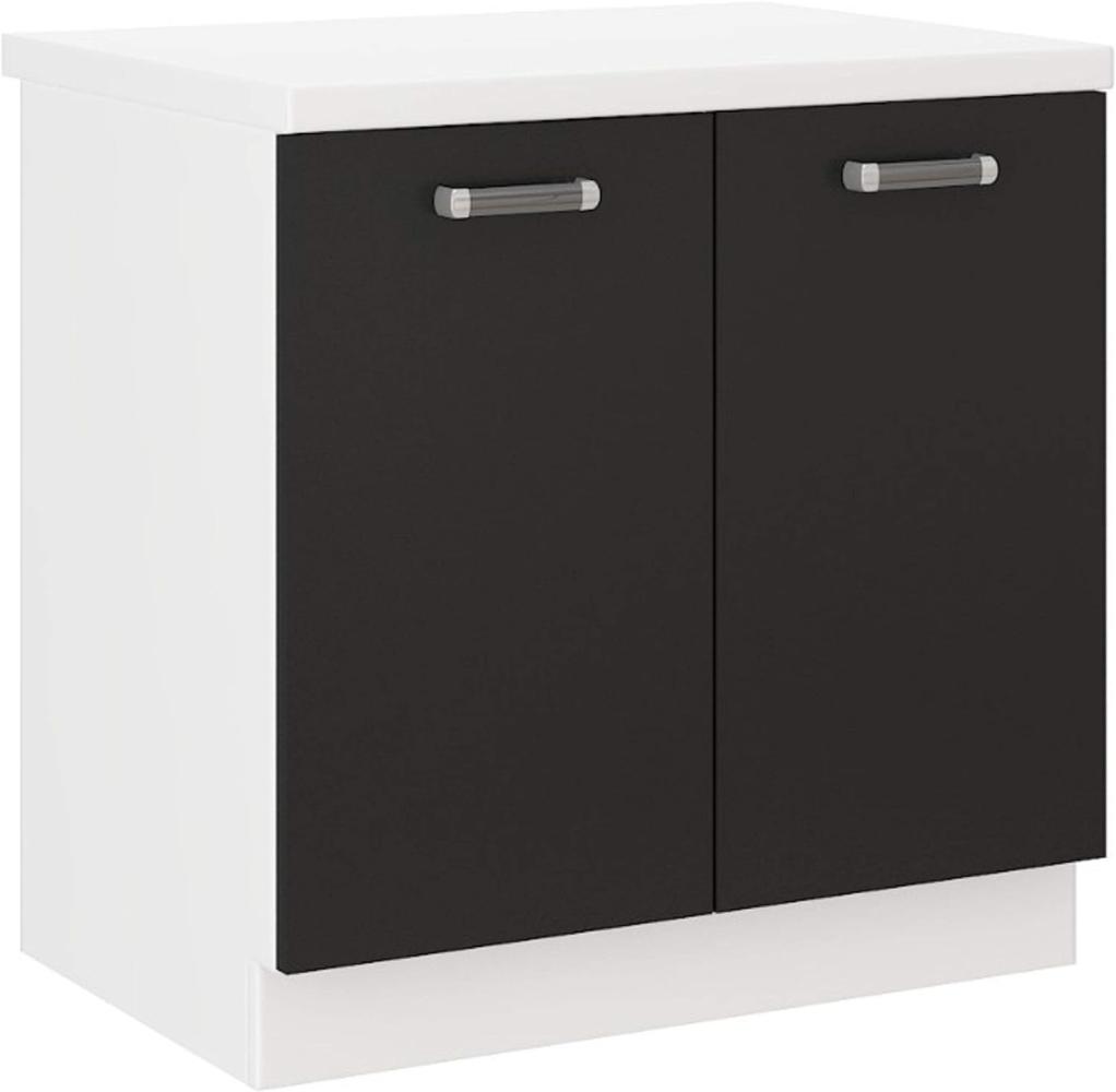 Küchen Unterschrank 80 cm für das Modell „Omega 240 Schwarz + Weiss“ Bild 1