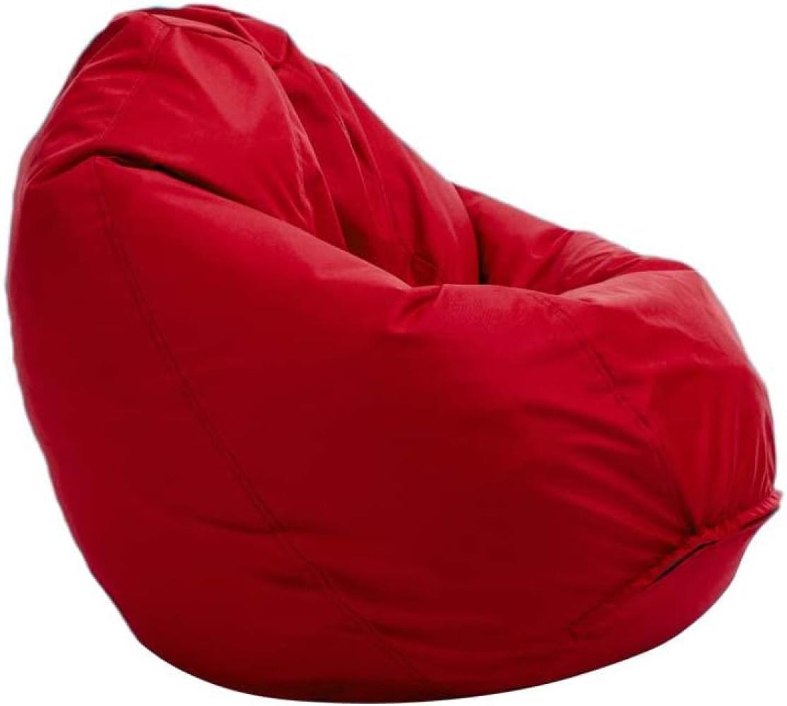 Bruni Kinder-Sitzsack Classico S in Rot – Sitzsack mit Innensack für Kinder, Abnehmbarer Bezug, lebensmittelechte EPS-Perlen als Bean-Bag-Füllung, aus Deutschland Bild 1
