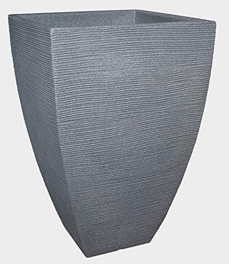 Geli Pflanztopf mit Rillen 40 x 40 x 60 cm betonfarbe Bild 1