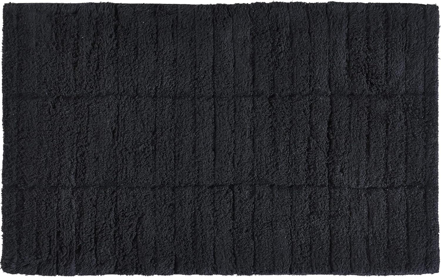 Zone Denmark Badematte Tiles, Badteppich, Badvorleger, Duschvorleger, Baumwolle, Black, 80 x 50 cm, 331847 Bild 1