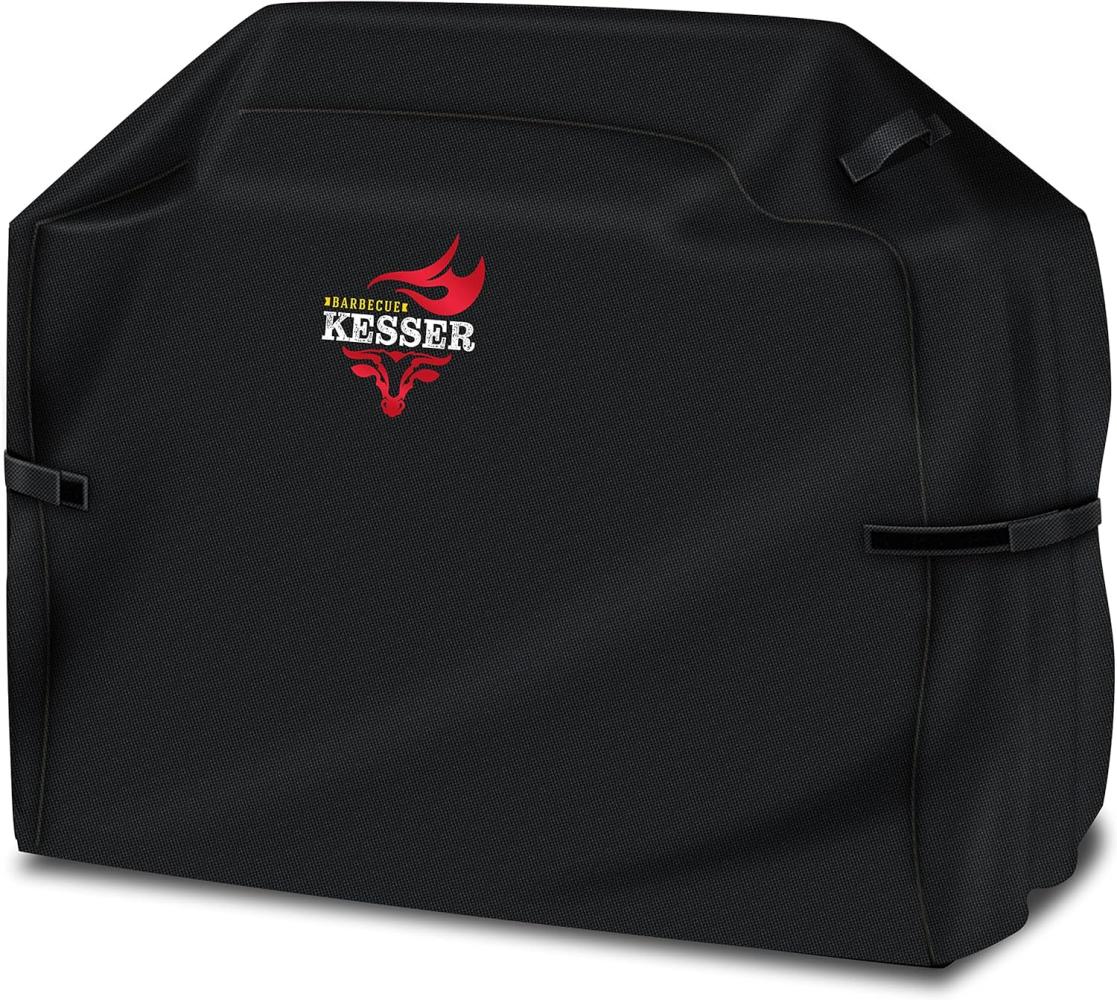 KESSER® Premium BBQ Grillabdeckung Gasgrill Grillhaube Abdeckung Wetterfest - für Weber, Brinkmann, Char Broil Grill Abdeckhaube Schutzhülle | 600D Oxford- Gewebe Reißfest Schwarz, 163 x 61 x 122 cm (BxTxH) Bild 1