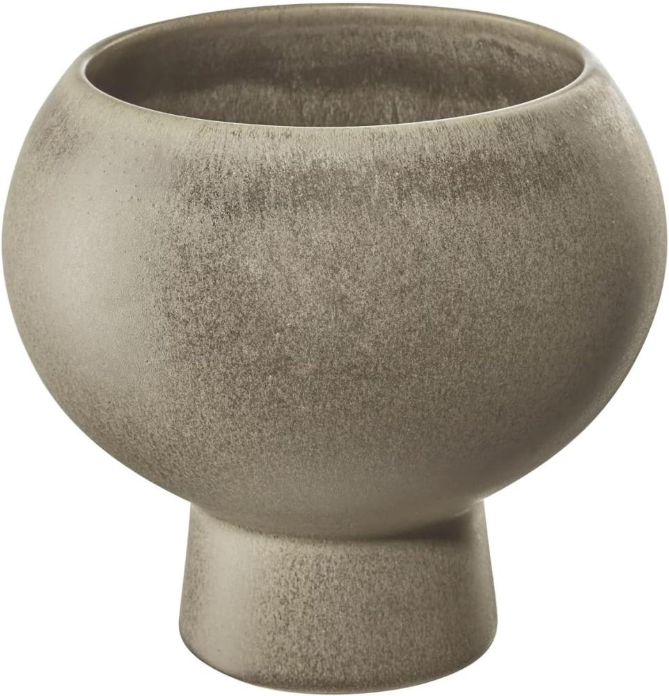 ASA Selection Vase / Übertopf stone, Blumenvase, Dekovase, Steingut, Braun, H 19 cm, 81054171 Bild 1