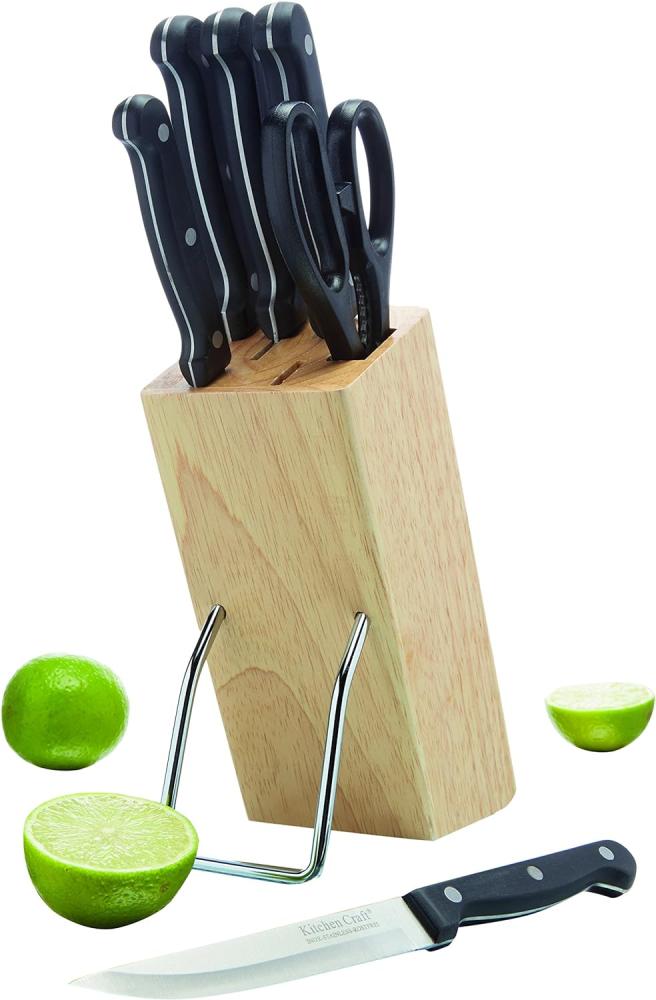 Kitchen Craft Messerblock-Set Holz 6-teilig in Geschenkbox Bild 1