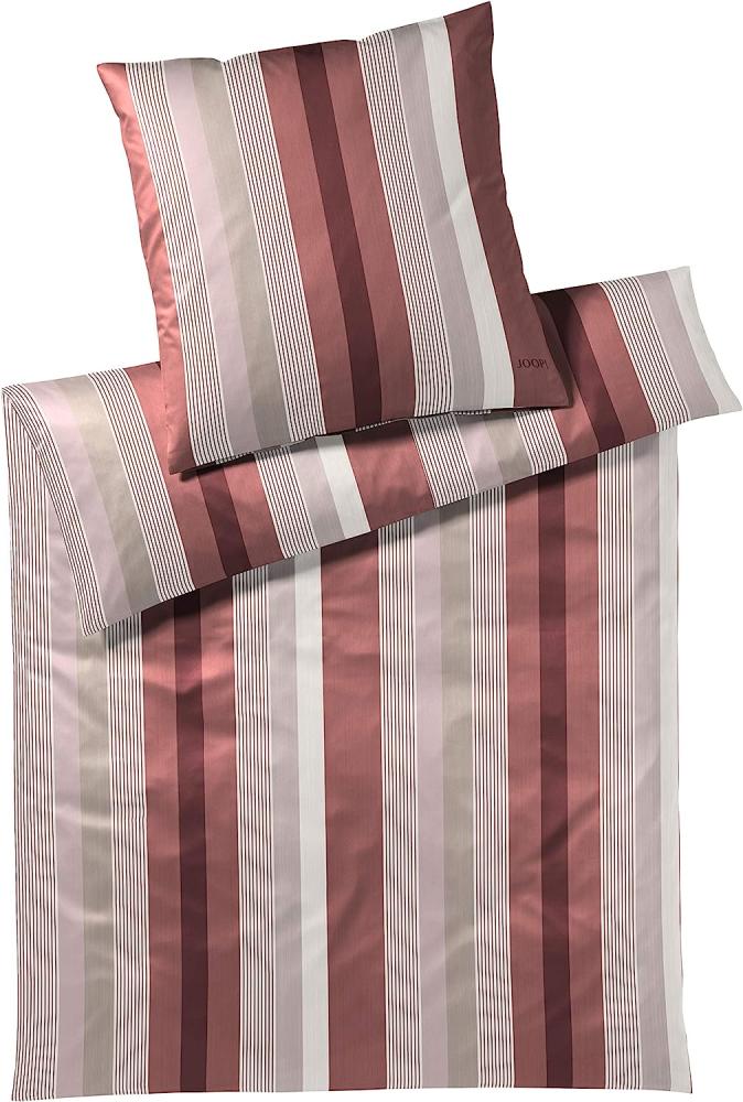JOOP Bettwäsche Stripes ruby | 135x200 cm + 80x80 cm Bild 1