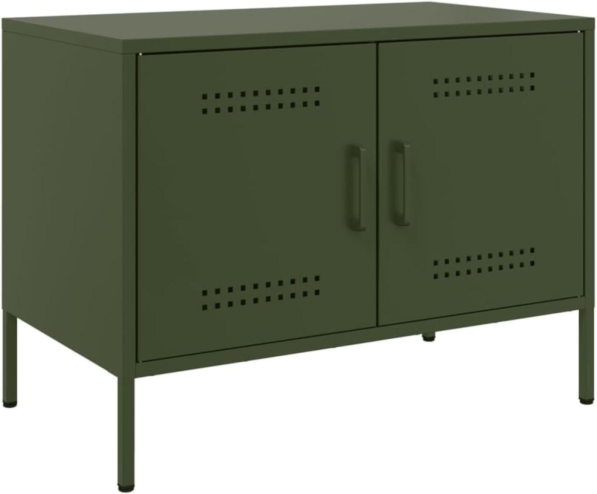 TV-Schrank Olivgrün 68x39x50,5 cm Stahl 842942 Bild 1