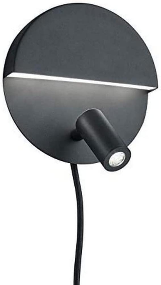 Wandleuchte Jugendzimmerleuchte Lampe LED 6W 2,3 W mit Schalter MARIO schwarz Bild 1