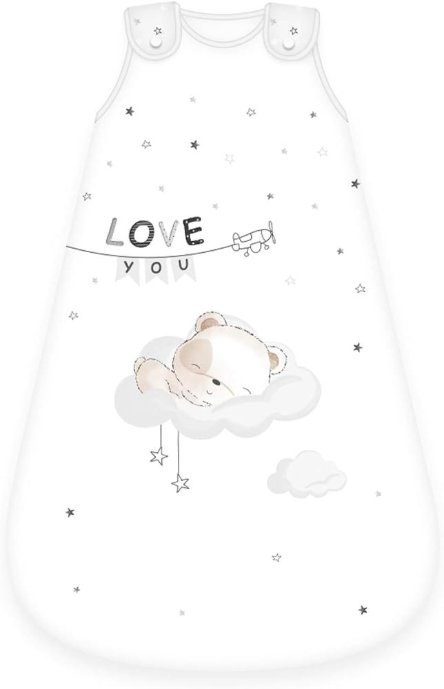 Herding Baby Best Baby-Schlafsack Sleeping Little Bear, Bär-Motiv, 70 x 45 cm, Seitlich umlaufender Reißverschluss und Druckknöpfe Bild 1