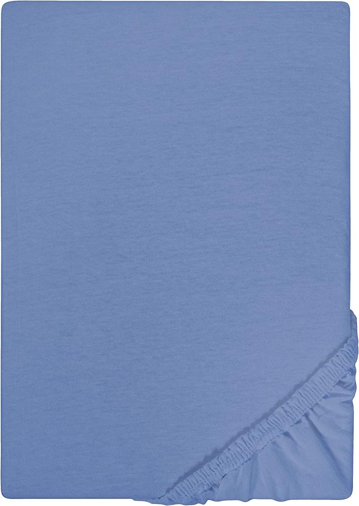 Castell Jersey-Stretch Spannbettlaken 90x200 cm - 100x200 cm Ozeanblau Bild 1