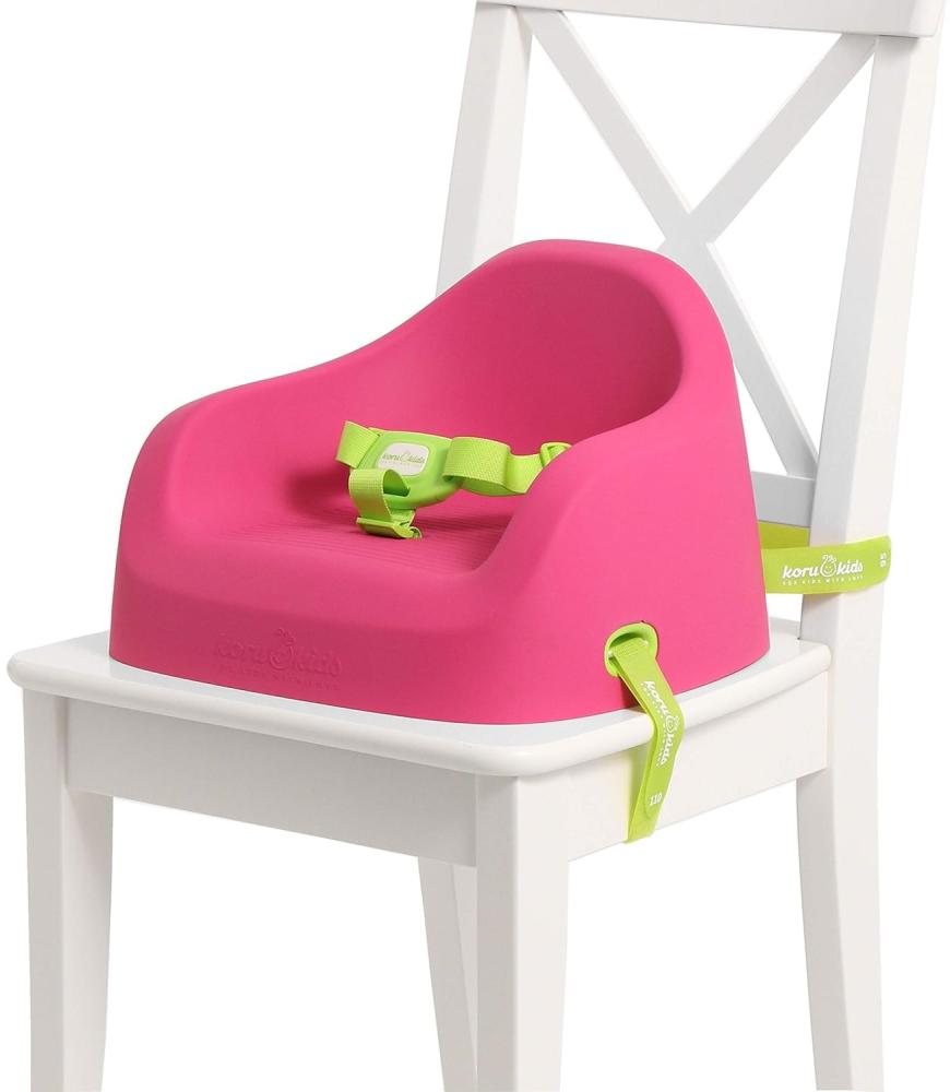 Koru Kids® Toddler Booster – Sitzerhöhung Stuhl Kind – Boostersitz – Stuhlsitz – Made in Germany – für Kinder ab 12 Monaten bis 7 Jahre + (Fuchsia) Bild 1