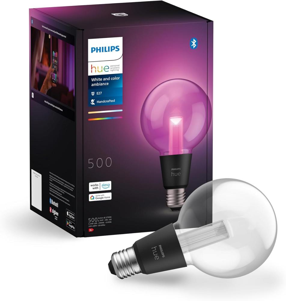 Philips Hue White & Col. Amb. Lightguide Globe 95 E27 Bild 1