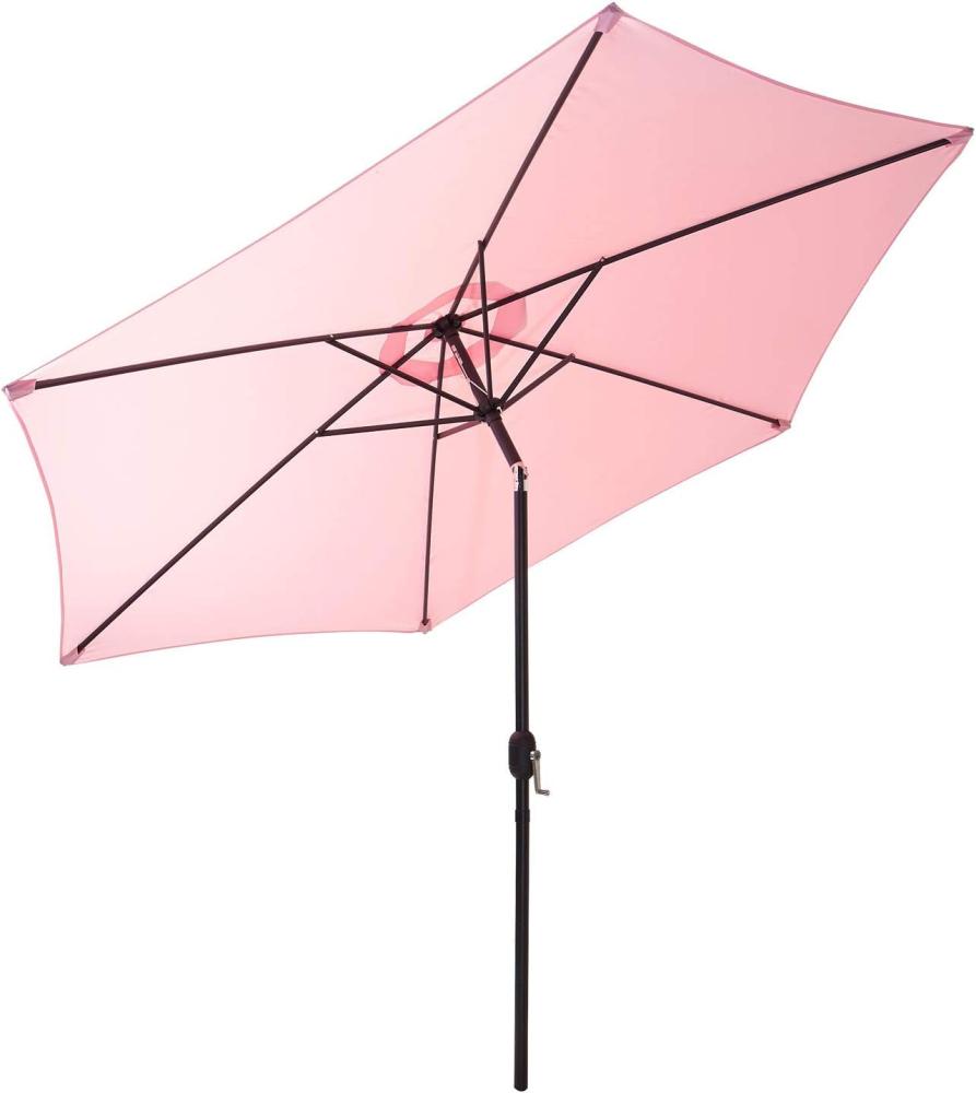 Gartenfreude Sonnenschirm Marktschirm UV+50 300 cm, Pastell rosa Bild 1