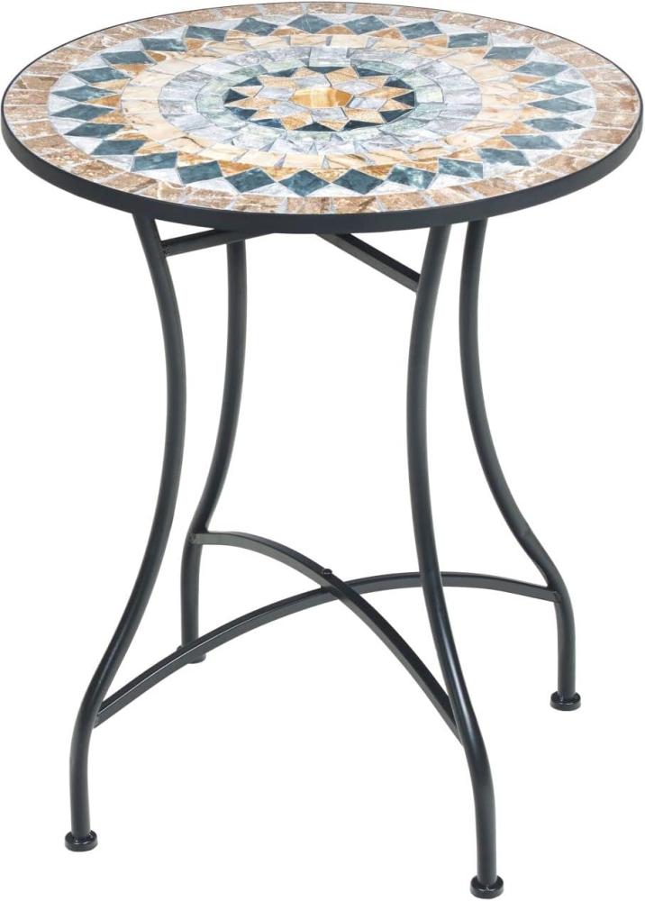 TrendLine Gartentisch Provence Mosaik 60 cm Tisch Beistelltisch Terrassentisch Bild 1
