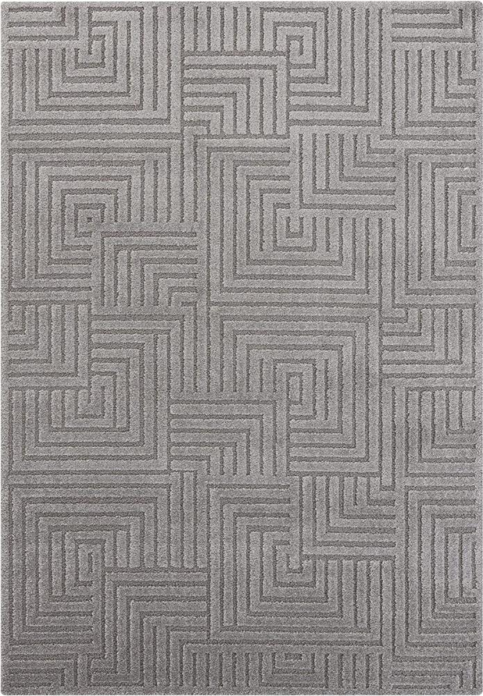Kurzflor Teppich Manipu Grau - 200x290x1,4cm Bild 1