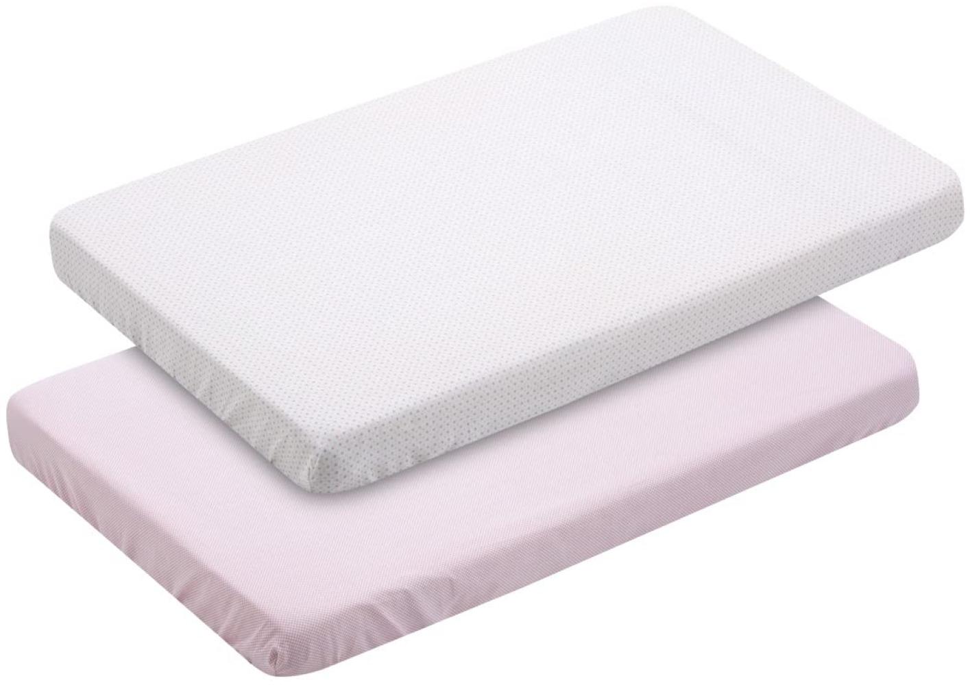Cambrass - 2 Fitted Sheet-Small Bed 50x82x10 Cm Essentia Pink Bild 1