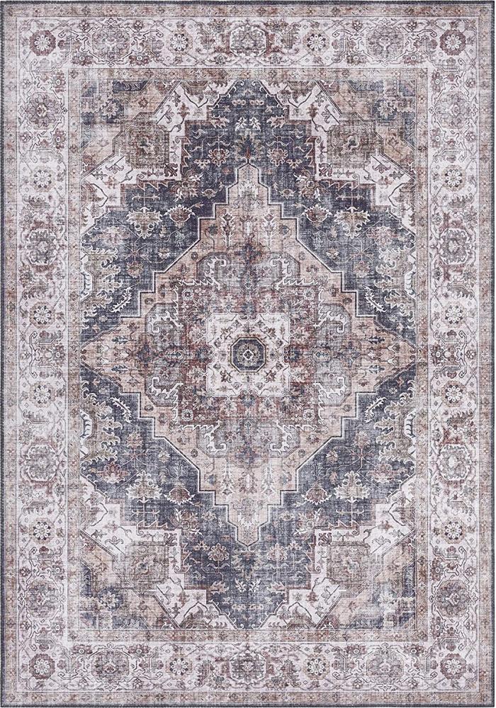 Vintage Teppich Sylla Kittgrau - 120x160x0,5cm Bild 1