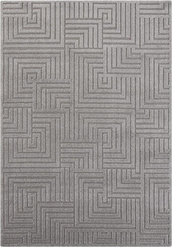Kurzflor Teppich Manipu Grau - 160x230x1,4cm Bild 1