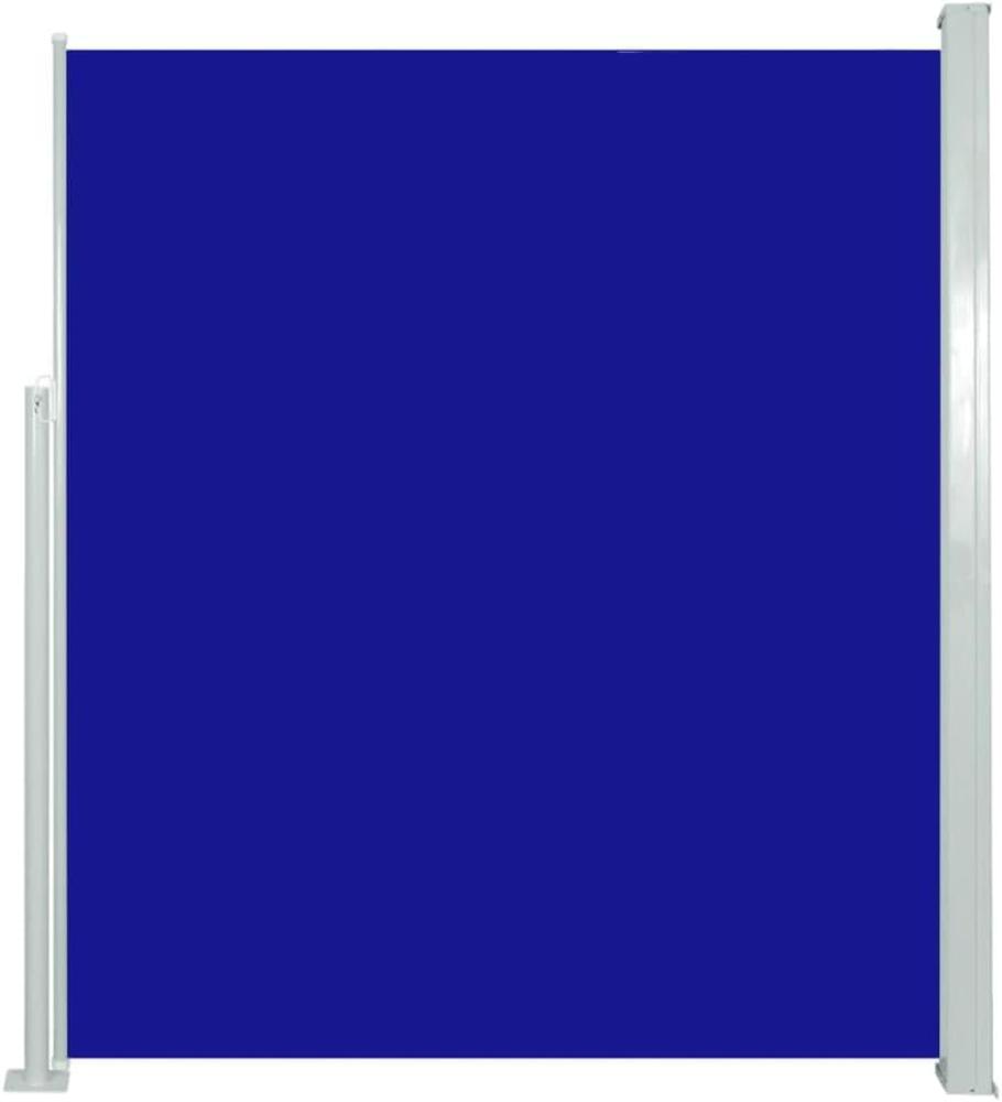 vidaXL Ausziehbare Seitenmarkise 160x500 cm Blau Bild 1
