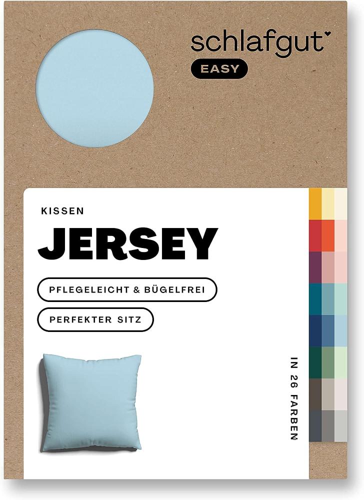 Schlafgut Kissenbezug EASY Jersey | Kissenbezug einzeln 40x40 cm | blue-light Bild 1