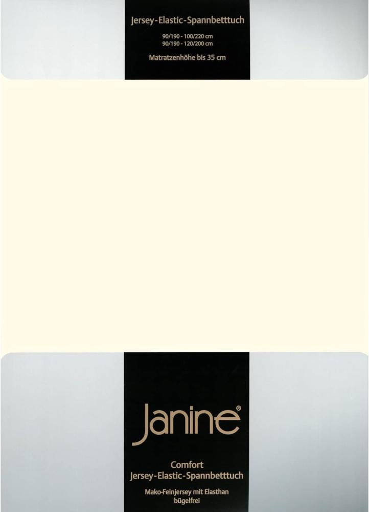 Janine Jersey Elastic Spannbetttuch | 140x200 cm - 160x220 cm | natur Bild 1