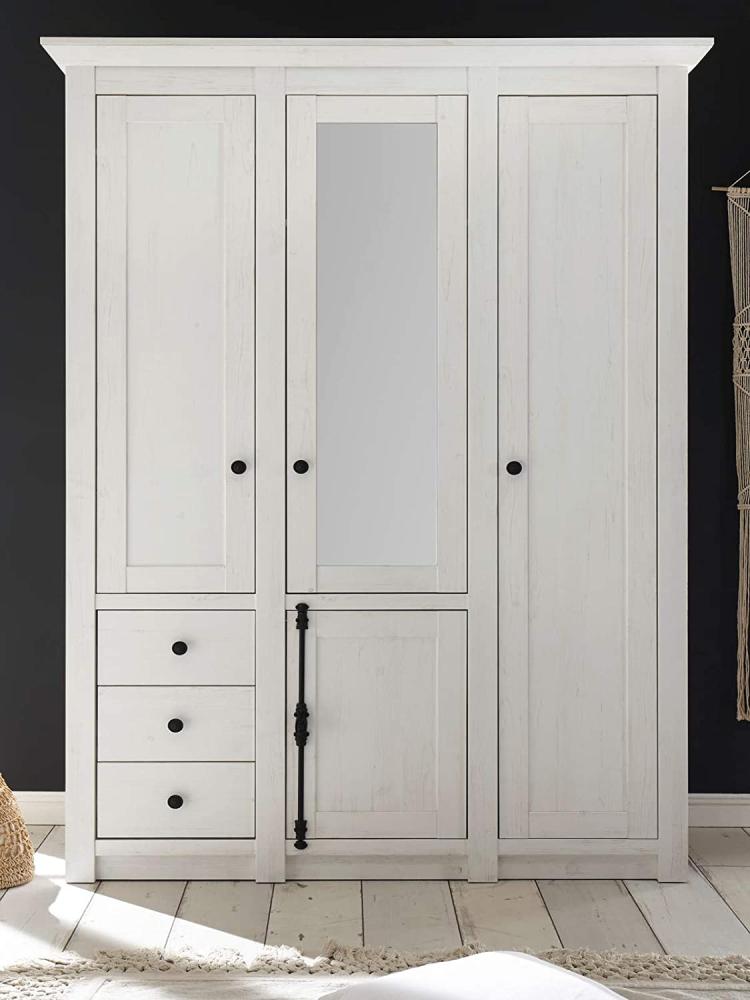 'Hooge' Kleiderschrank in Pinie weiß, 147 x 206 cm Bild 1