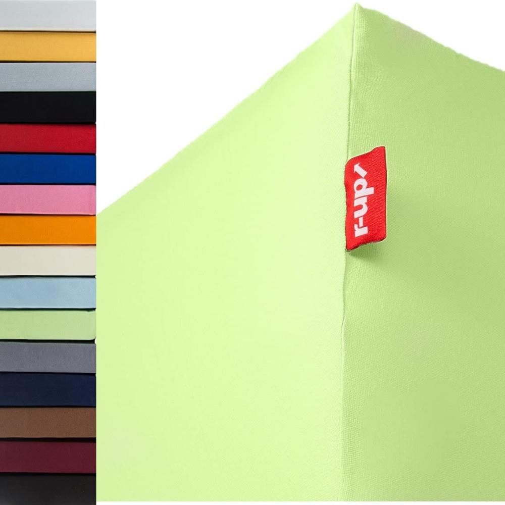 r-up Passt Spannbettlaken 140x200-160x200 bis 35cm Höhe viele Farben 100% Baumwolle 130g/m² Oeko-Tex stressfrei auch für hohe Matratzen (grün) Bild 1