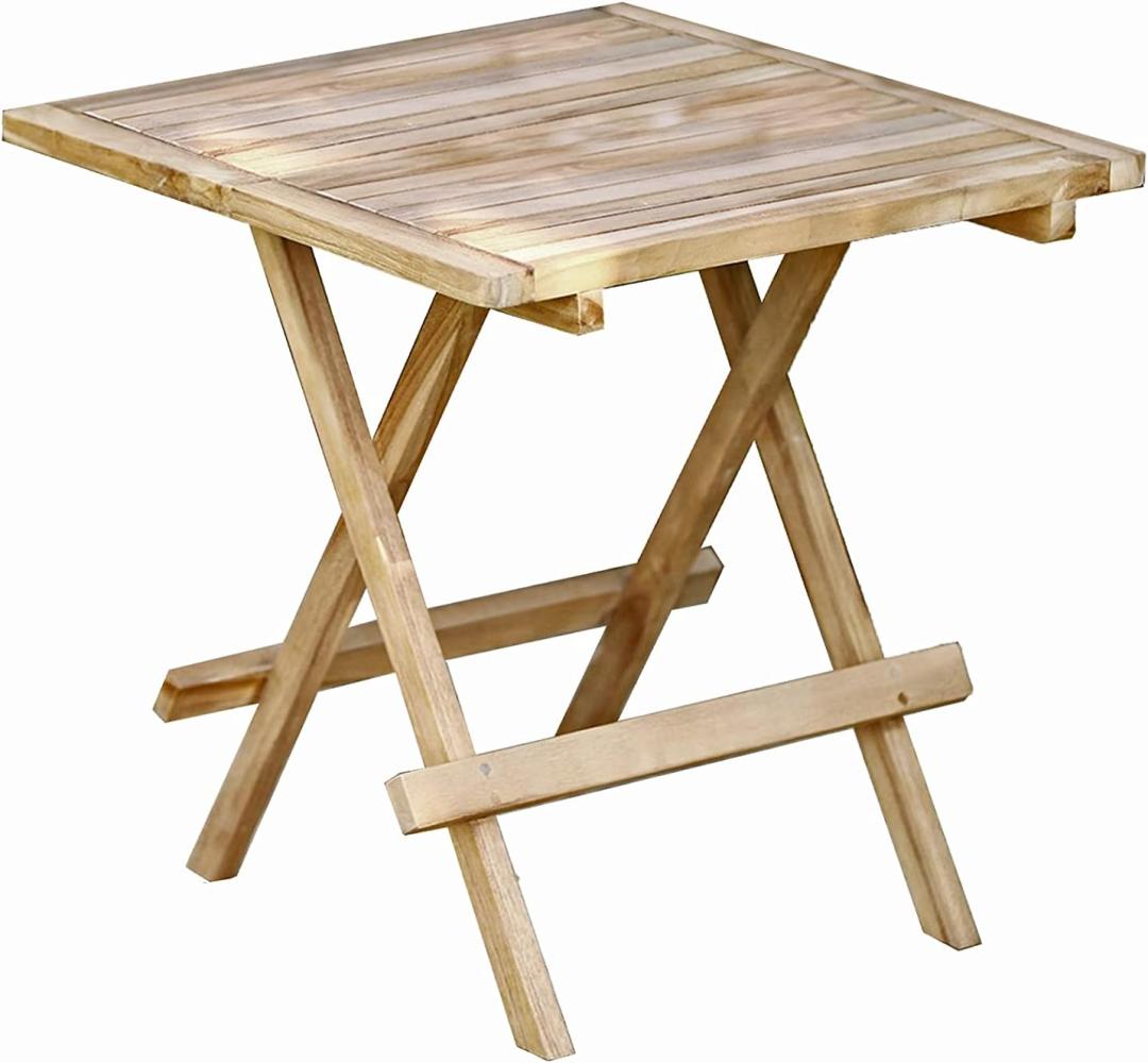 Beistelltisch SIMUK quadratisch Teak Tisch Gartentisch Gartenmöbel Möbel Outdoor Bild 1
