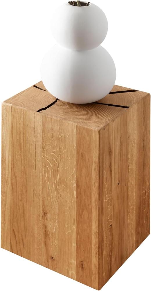 Woodroom Holzhocker Eiche massiv geölt (BxHxT 30x46x30 cm) Hocker, Stuhl Bild 1