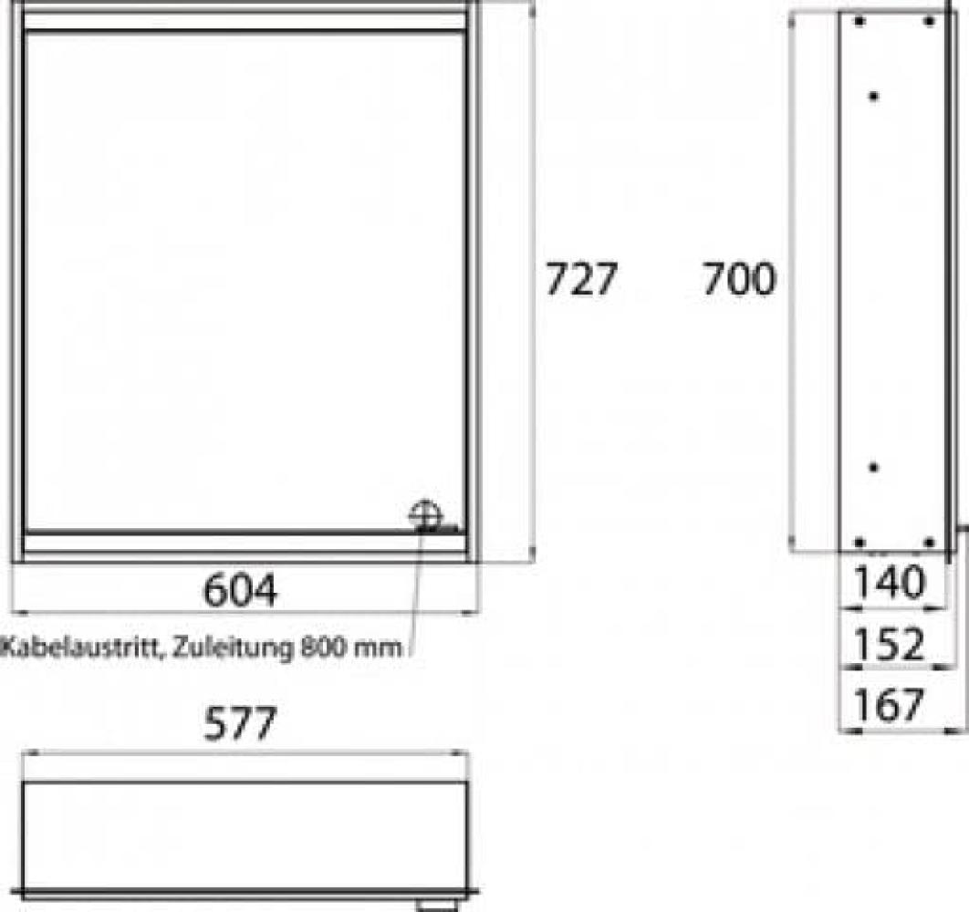 Emco prime 2 Lichtspiegelschrank, 600 mm, 1 Tür, Anschlag rechts, Unterputzmodell, IP 20, mit Lichtpaket, Ausführung: Glasrückwand verspiegelt - 949706032 Bild 1