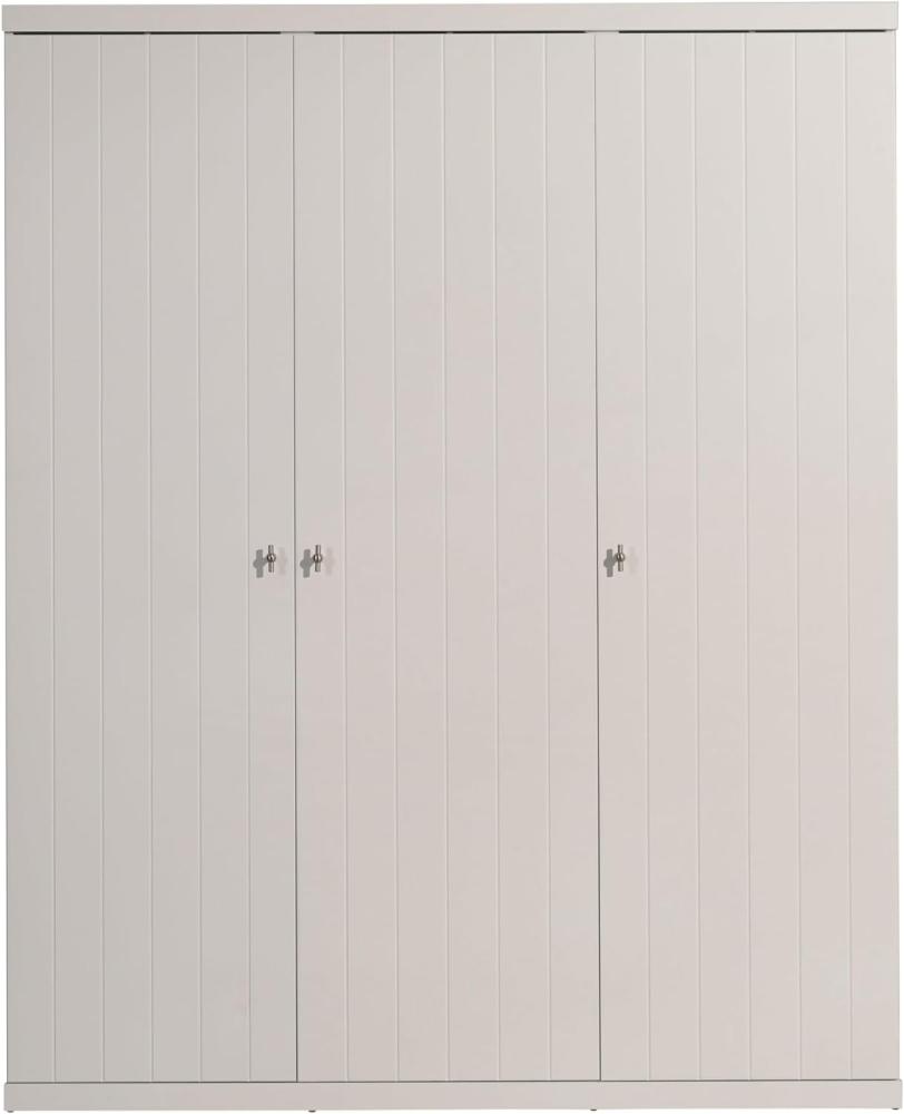 Kleiderschrank >ROBIN< in Weiß aus MDF - 166x204,5x57cm (BxHxT) Bild 1