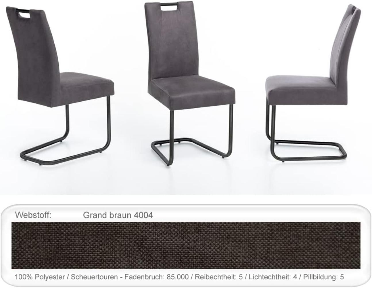 6x Schwingstuhl Kato Griff Gestell schwarz Esszimmerstuhl Küchenstuhl Grand braun Bild 1