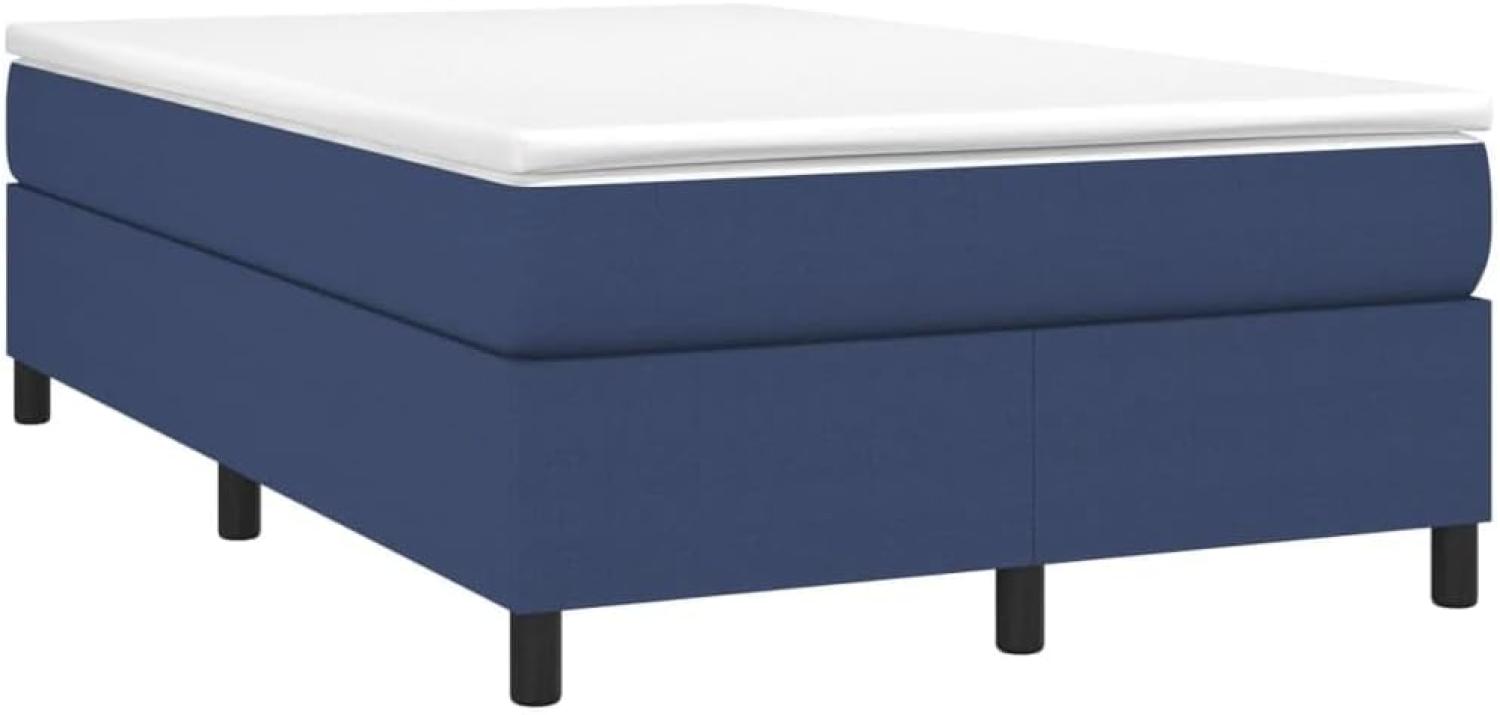 Boxspringbett mit Matratze Blau 120x190 cm Stoff (Farbe: Blau) Bild 1