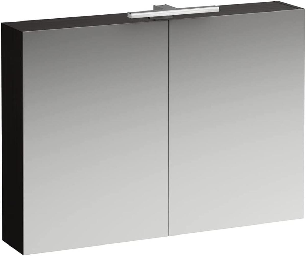 Laufen Base Spiegelschrank 1000 mm, 2 Türen, LED- Licht Element, Farbe: Ulme dunkel - H4028521102631 Bild 1