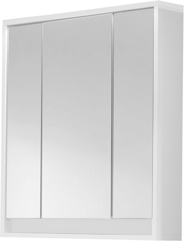 trendteam smart living Badezimmer Spiegelschrank Spiegel Sol, 67 x 73 x 18 cm in Korpus Weiß, Front Weiß Hochglanz ohne Beleuchtung Bild 1