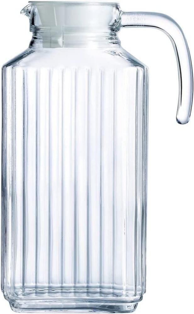 Klare Glas-Wasserkaraffe mit 1,7 L Fassungsvermögen Bild 1