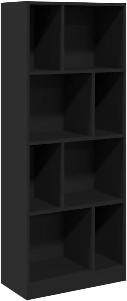 Bücherregal Schwarz 57x28,5x141 cm Holzwerkstoff 847997 Bild 1