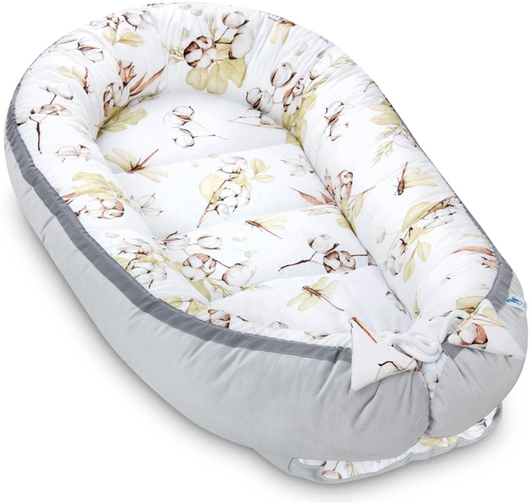 Pepi - Baby-Nest - Nestchen Baby - Baby-Nestchen für Neugeborene - Kuschelnest mit antiallergischer Füllung - Kokon aus Velvet und Baumwolle Bild 1