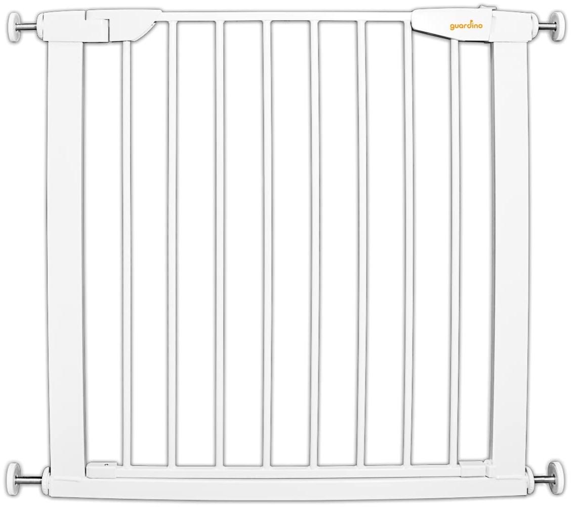 Guardino Türschutzgitter erweiterbar bis 109 cm - Treppenschutzgitter ohne Bohren, 75-81 cm, Weiß Bild 1