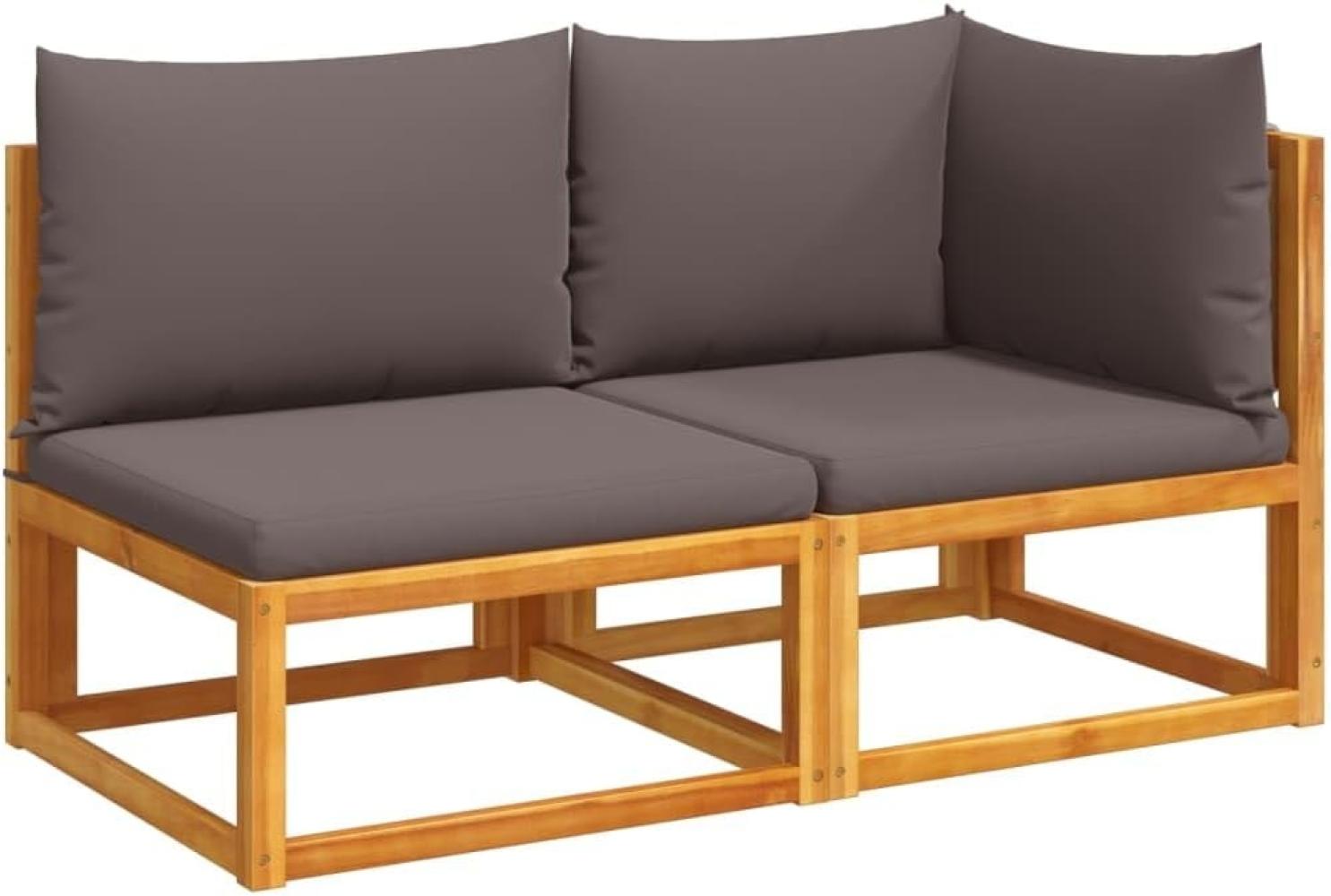 Gartensofa mit Kissen 2-Sitzer Massivholz Akazie 4008163 Bild 1