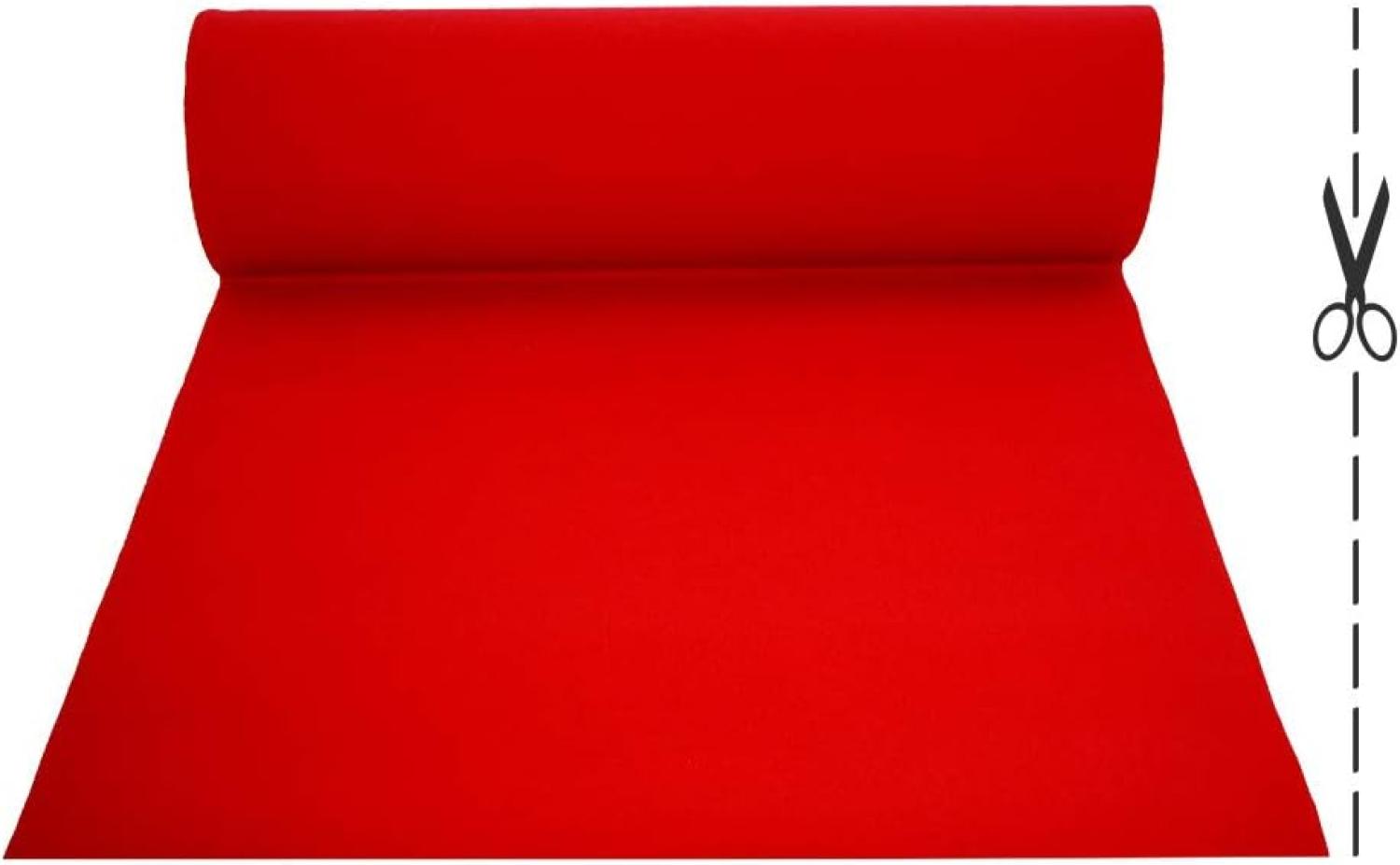 Messeteppich Glatt 1x12 m Rot Bild 1